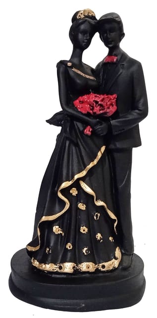 Resin Statue Forever Couple: Love Scene Newly Married Showpiece (12496B)
