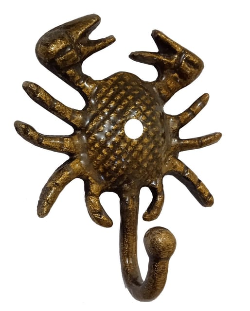 Aluminium Door Wall Hook Hanger Ocean Crab: For Clothes Keys Chimes Photos Decoration (12460C)