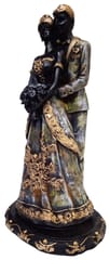 Resin Statue Forever Couple: Love Scene Newly Married Showpiece (12496D)