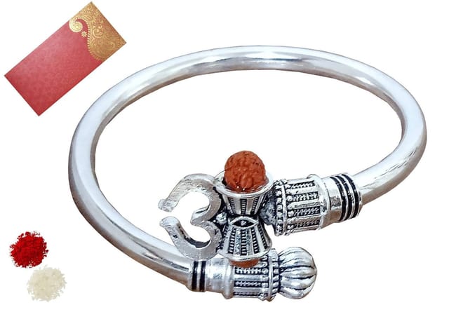 Designer Rakhi For Brother Bhai Bhaiya Shiji Siva Damru In Shagun Envelop With Roli Chawal Tika (rakhi Temp12)