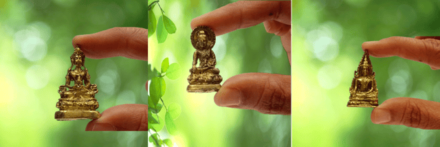 Rare Miniature Statue Set Lord Buddha in 3 Different Poses, Unique Collectible Gift (11408)