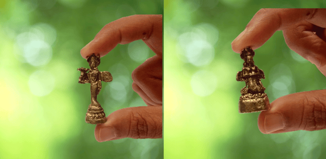Rare Miniature Statue Set Goddess Nag Kanya Mansa Devi in 2 Different Poses, Unique Collectible Gift (11414)