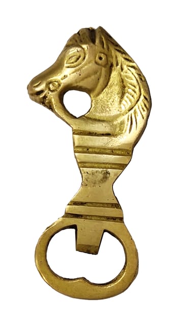Brass Bottle Opener 'Totem Pole': Vintage Collectible Barware (11599)