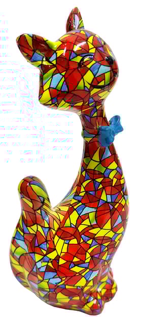 Resin Figurine Cool Cat: Decorative Statue Funky Collectible Showpiece (12011)