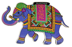 Wooden Fridge Magnet: Indian Elephant (12722B)