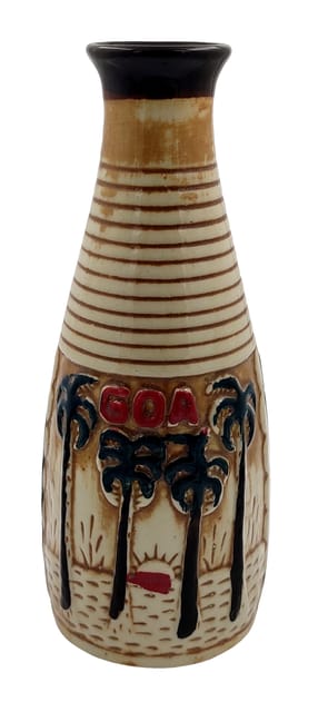 Ceramic Vase For Fresh Or Dry Flowers Stems Plants: Decorative Accent For Living Room, Bed Side Or Dining Table (12764B)