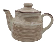 Ceramic Kettle In Rustic Studio Pottery: Artisan Handmade Glazed Tea Coffee Pot, 500 ml (12317A)