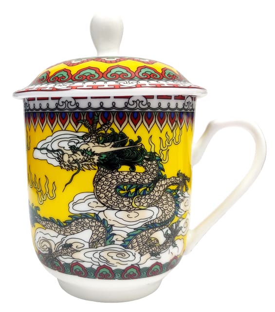 Porcelain Oriental Tea Cup With Lid 'Orient Grace' (11799D)