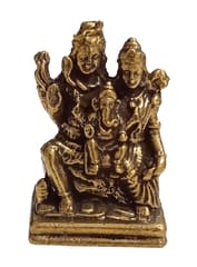 Rare Miniature Statue Lord Shiva Family (Mahadev, Parvati & Ganesha): Unique Collectible Gift (12698Z15)
