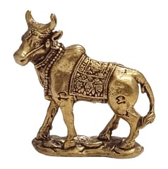 Rare Miniature Brass Statue Nandi (Mount of Lord Shiva): Unique Collectible Idol (12698Z17)