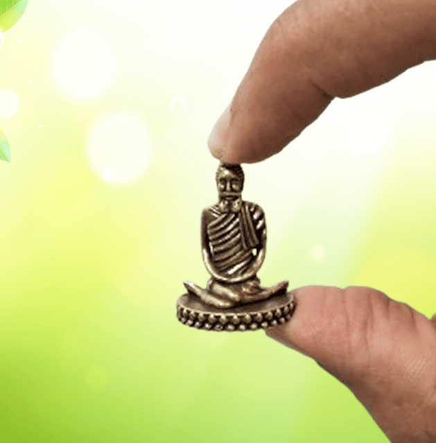 Rare Miniature Brass Figurine Yogi Rishi Muni Meditation Guru: Collectible Statue With Detailed Very Fine Workmanship (12698Z20)