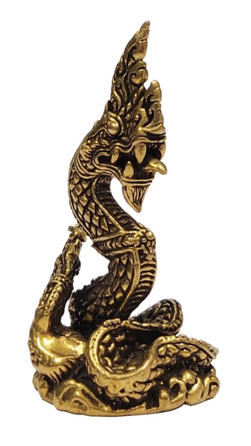 Rare Miniature Brass Figurine Chinese Dragon Long: Collectible Statue With Detailed Very Fine Workmanship (12699R)
