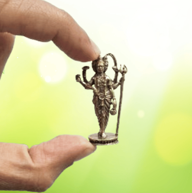 Rare Miniature Brass Statue Dattatreya (Brahma Vishnu Mahesh Shiva Tridev Trimurti): Collectible Idol With Detailed Fine Workmanship (12698Z22)
