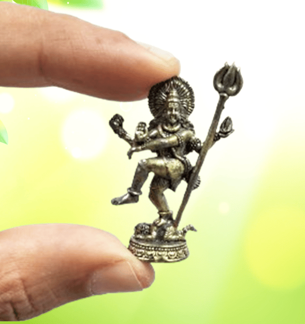 Rare Miniature Brass Statue Nataraja, Shiva In Cosmic Dance: Collectible Idol With Detailed Fine Workmanship (12698Z32)