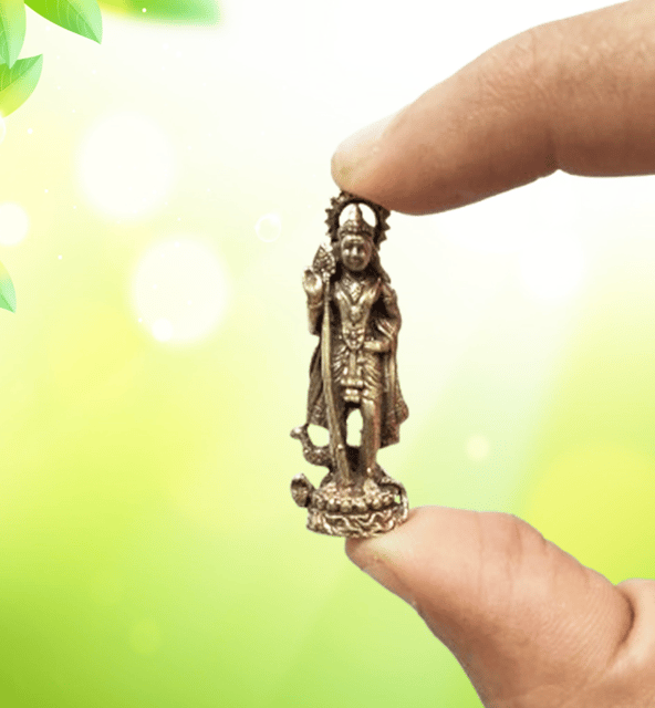 Rare Miniature Brass Statue Murugan Karthikeya Subrahmanya Swami: Collectible Idol With Detailed Fine Workmanship (12698Z31)