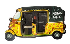 Wooden Fridge Magnet: Indian Auto rickshaw Tuk Tuk  (12722F)