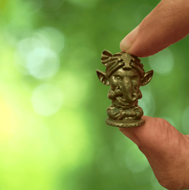 Rare Miniature Brass Idol Bala Ganesha: Collectible Statue With Fine Workmanship (12698F)