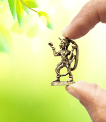 Rare Miniature Brass Statue Sanjeevani Hanuman Pavan Putra Bajrangbali Anjanya: Collectible Idol With Detailed Fine Workmanship (12698Z30)
