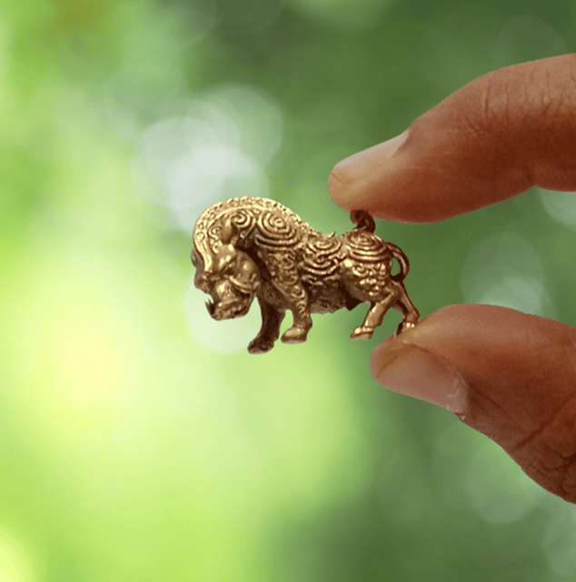 Rare Miniature Brass Figurine Wild Pig Warthog: Collectible Statue With Detailed Very Fine Workmanship (12699K)