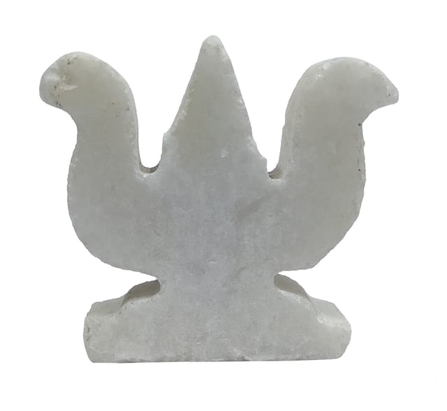 Marble Idol Trishool Trishul Trident Of Lord Shiva Mahadev: Small Statue For Home Temple, 2 Inches (12591B)