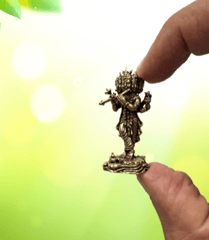 Rare Miniature Brass Idol Panchmukhi Krishna With Five Forms: Collectible Statue With Detailed Fine Workmanship (12698Z45)
