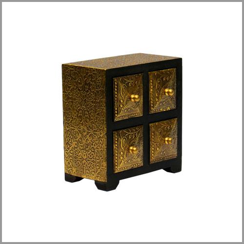 Brass & wood Treasure box