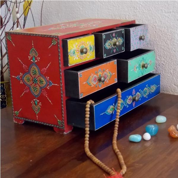Painted jewellery box